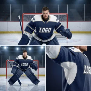 9 Custom Goalie Cut Hockey Jerseys - Pro-Size for Max Mobility