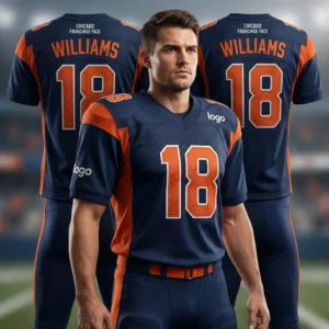 9 Custom Caleb Williams #18 Style Jersey - Chicago Franchise Face Apparel