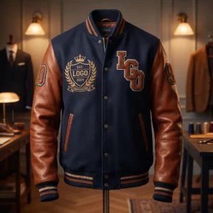 Custom Genuine Leather Sleeve Varsity Jacket - High End