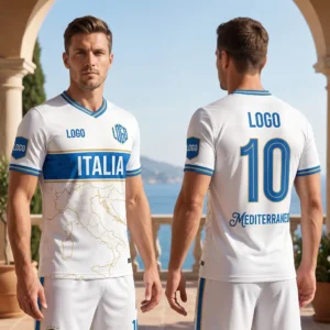 Italian Style Slim-Fit Custom Jersey - Mediterranean Design