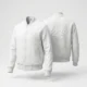 92 Custom Clean White Varsity Jacket - All-White Aesthetic