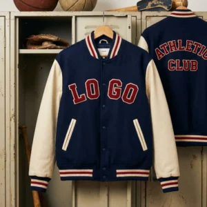 Custom Vintage Two-Tone Varsity Jacket - Retro Athletic