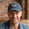 Vintage Washed Denim Personalized Baseball Cap