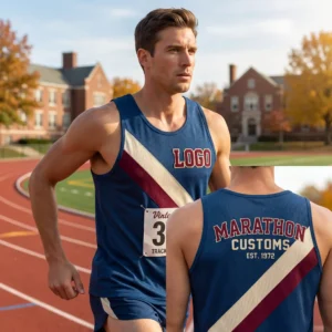 15 Collegiate Retro Custom Sash Racing Singlet