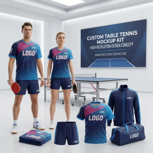 Custom Table Tennis Mockup Kit - High-Resolution Design Concept