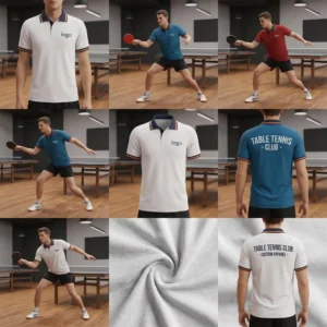 Custom Pique Polo Table Tennis Shirt - Classic Club Look