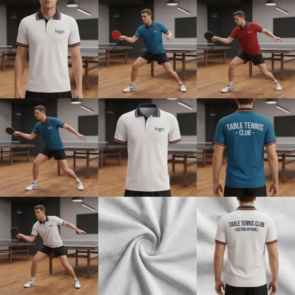 Custom Pique Polo Table Tennis Shirt - Classic Club Look