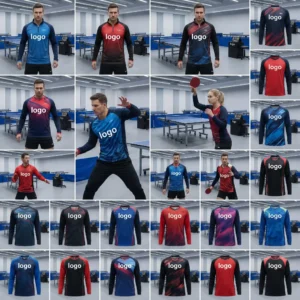 26 Long Sleeve Custom Table Tennis Jersey - Cold Weather Training