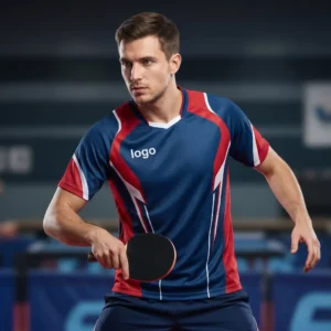Custom Graphic Print Table Tennis Tee - Artistic Performance Wear