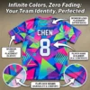 Custom Graphic Print Table Tennis Tee - Artistic Performance Wear