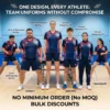 Custom Graphic Print Table Tennis Tee - Artistic Performance Wear