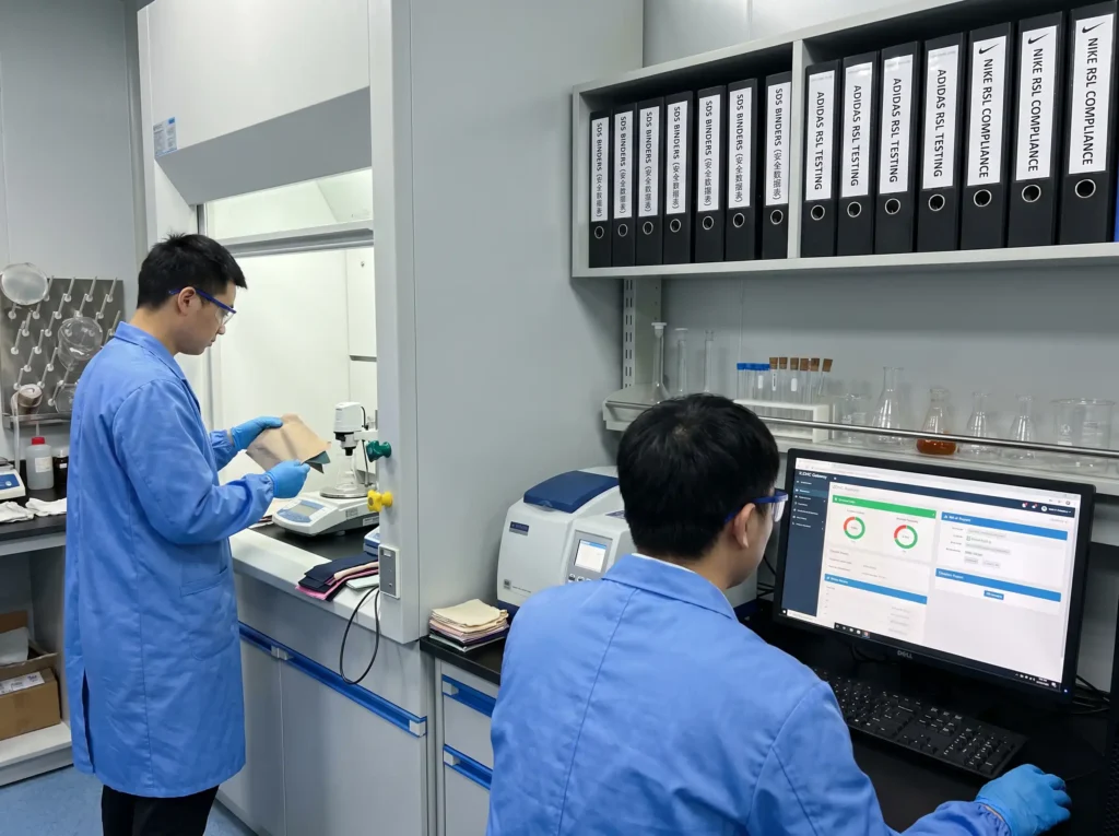 Safety in every fiber: 100% compliance with ZDHC MRSL and Nike/Adidas RSL standards.