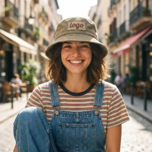 7 90s Revival Canvas Bucket Hat with Logo