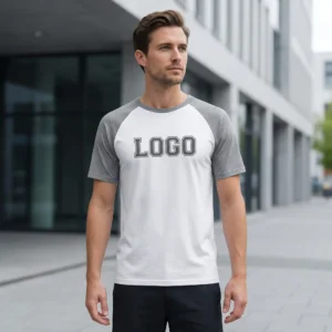 9 Lightweight Raglan Sleeve TT Shirt - Custom Design Mockup